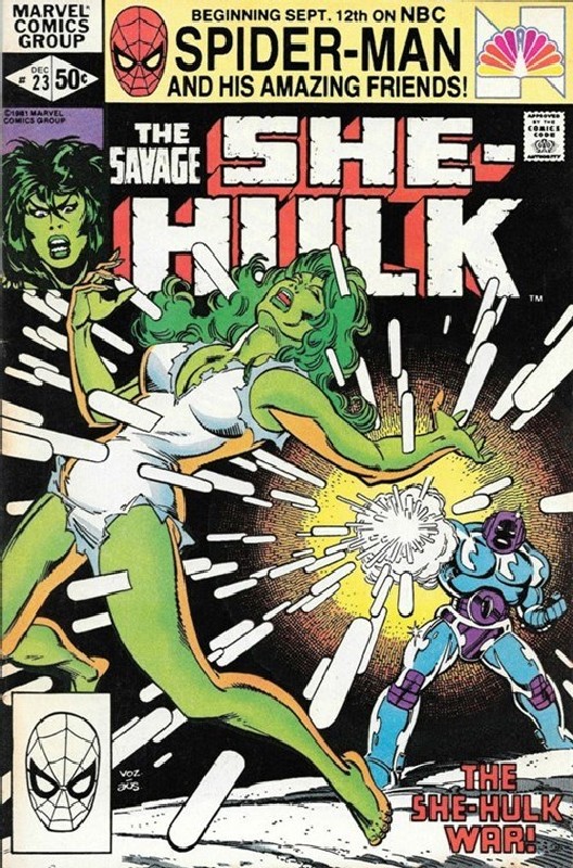 Cover of She-Hulk (Vol 1) The Savage #23. One of 250,000 Vintage American Comics on sale from Krypton!