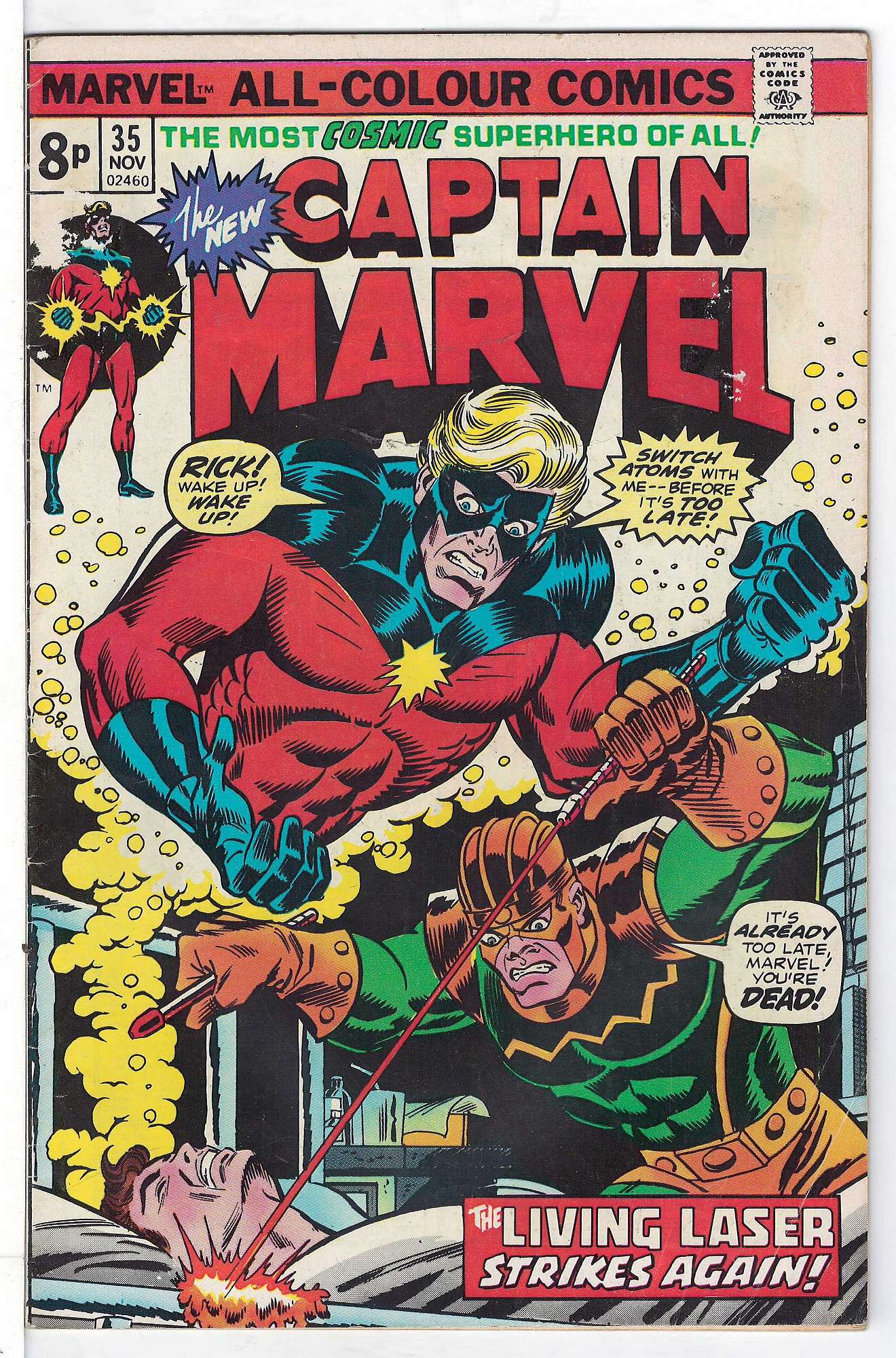 Cover of Captain Marvel (Vol 1) #35. One of 250,000 Vintage American Comics on sale from Krypton!